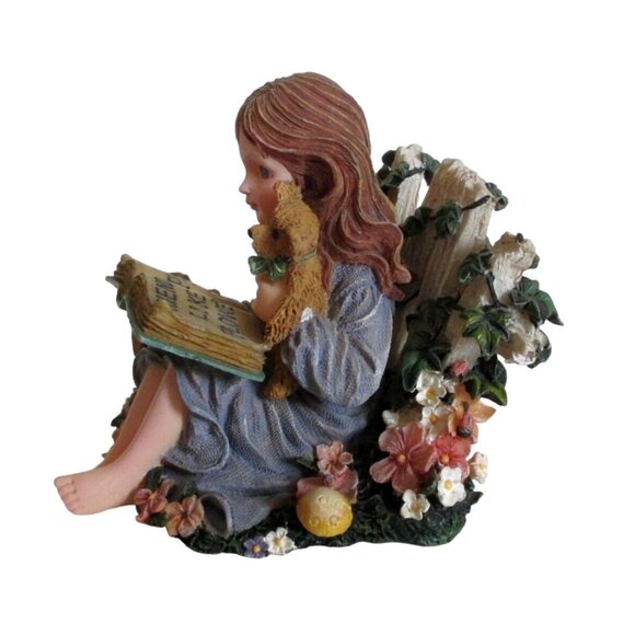 Boyds Yesterdays Child Alyssa Secret Garden Figurine - 2002 Dollstone Collection - Picture 4 of 7